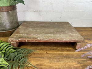 Vintage Rustic Solid Wooden Serving Platter Tray Table Stand Chopping Board