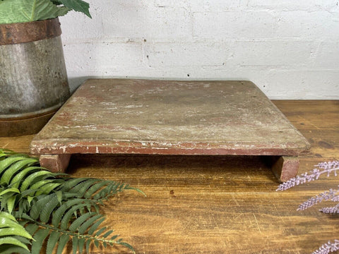 Vintage Rustic Solid Wooden Serving Platter Tray Table Stand Chopping Board