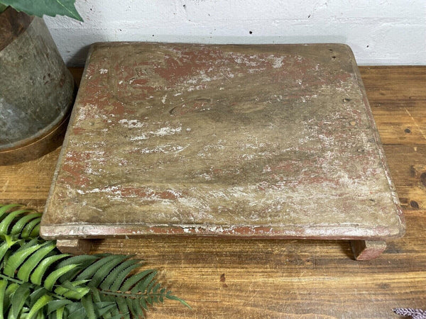 Vintage Rustic Solid Wooden Serving Platter Tray Table Stand Chopping Board