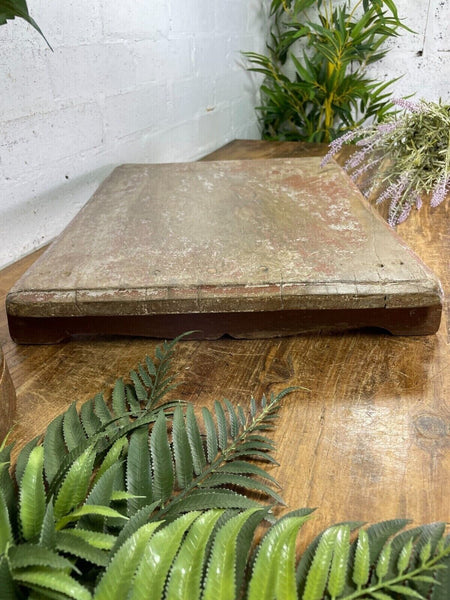 Vintage Rustic Solid Wooden Serving Platter Tray Table Stand Chopping Board