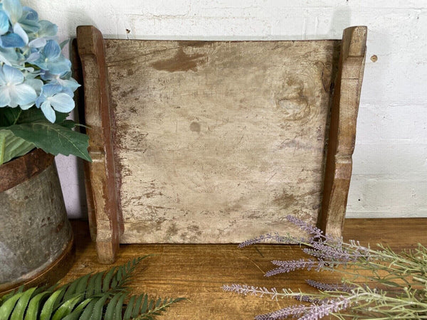 Vintage Rustic Solid Wooden Serving Platter Tray Table Stand Chopping Board