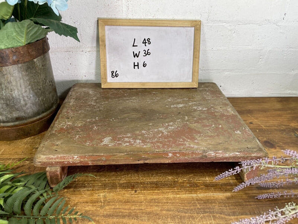 Vintage Rustic Solid Wooden Serving Platter Tray Table Stand Chopping Board