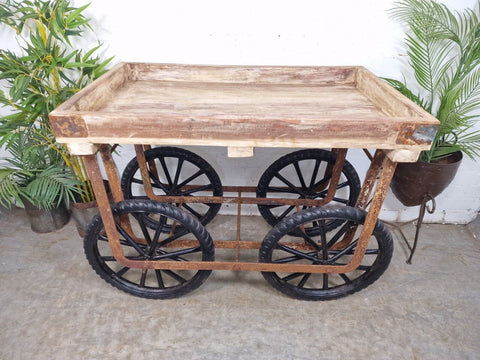 Vintage Indian Reclaimed Market Cart Garden Florist Retail Wedding Display Stand