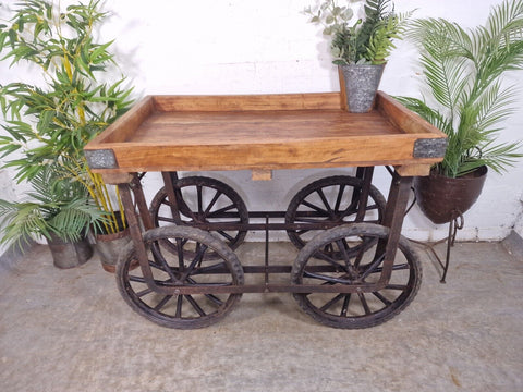 Vintage Indian Reclaimed Market Cart Garden Florist Retail Wedding Display Stand
