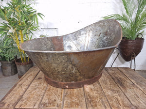 Rustic Reclaimed Galvanised Metal Hip Slipper Bath Garden Planter Drinks Cooler