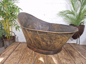 Rustic Reclaimed Galvanised Metal Hip Slipper Bath Garden Planter Drinks Cooler