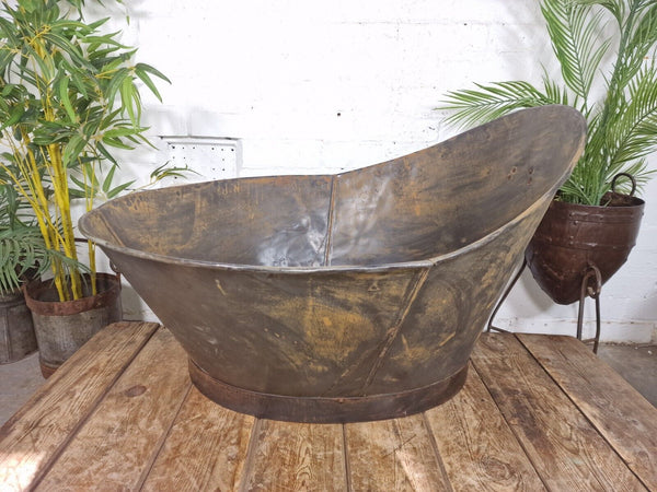 Rustic Reclaimed Galvanised Metal Hip Slipper Bath Garden Planter Drinks Cooler
