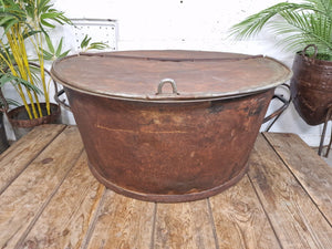 XL Large Round Galvanised Metal Feeder Trough Garden Planter Tub Wildlife Pond