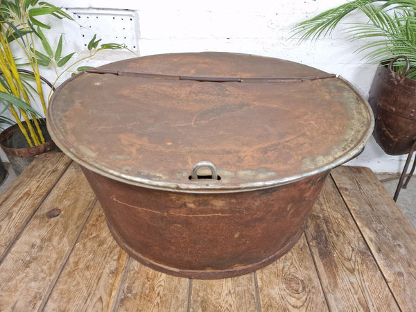 XL Large Round Galvanised Metal Feeder Trough Garden Planter Tub Wildlife Pond