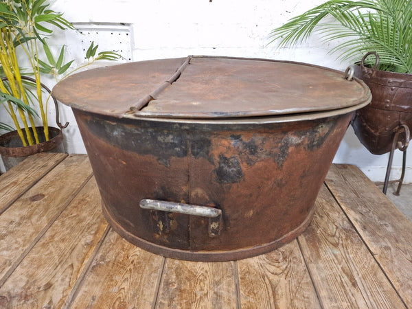 XL Large Round Galvanised Metal Feeder Trough Garden Planter Tub Wildlife Pond