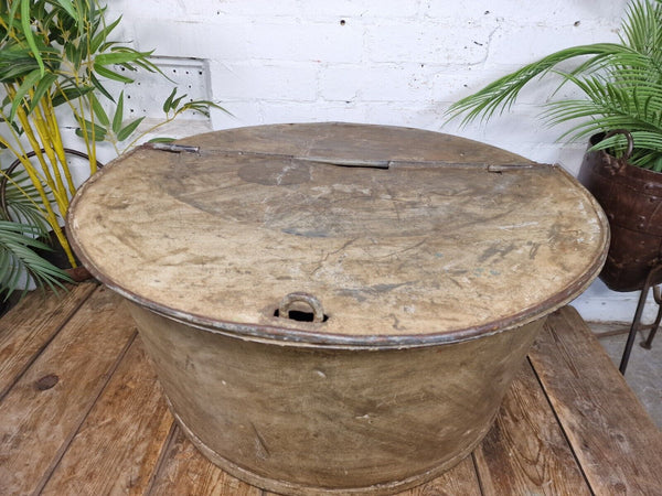 XL Large Round Galvanised Metal Feeder Trough Garden Planter Tub Wildlife Pond