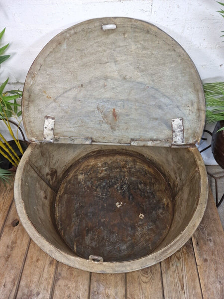 XL Large Round Galvanised Metal Feeder Trough Garden Planter Tub Wildlife Pond