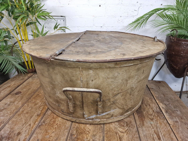 XL Large Round Galvanised Metal Feeder Trough Garden Planter Tub Wildlife Pond