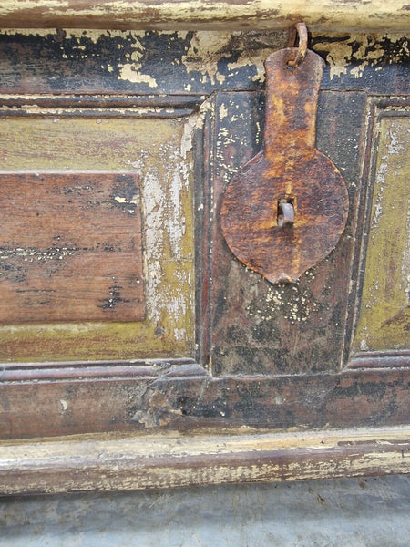 Vintage Indian Reclaimed Solid Wooden Storage Chest Trunk Ottoman Coffee Table