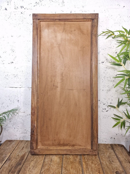 Large Antique Indian Colonial Solid Wooden Window Shutters Wall Garden Mirror