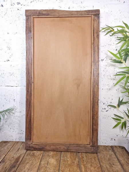 Large Antique Indian Colonial Solid Wooden Window Shutters Wall Garden Mirror