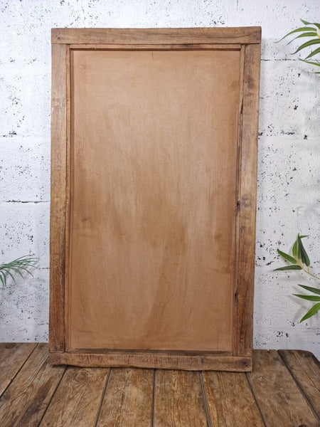 Large Antique Indian Colonial Solid Wooden Window Shutters Wall Garden Mirror