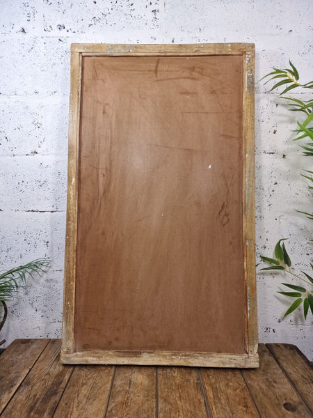 Large Antique Indian Colonial Solid Wooden Window Shutters Wall Garden Mirror