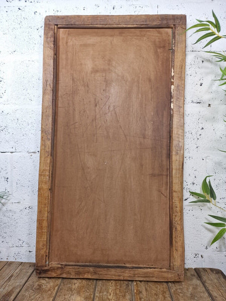 Large Antique Indian Colonial Solid Wooden Window Shutters Wall Garden Mirror
