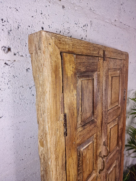 Large Antique Indian Colonial Solid Wooden Window Shutters Wall Garden Mirror