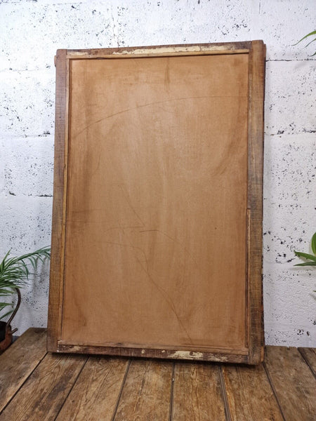 Large Antique Indian Colonial Solid Wooden Window Shutters Wall Garden Mirror