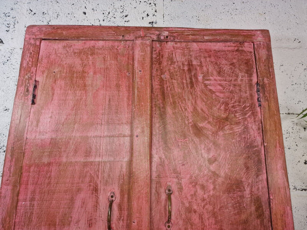 Large Reclaimed Vintage Indian Wooden Wall Window Frame Mirror Home Garden Decor