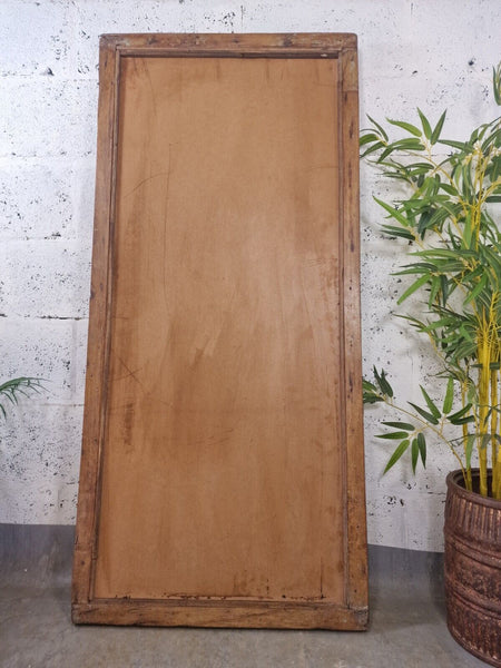 Large Antique Indian Colonial Solid Wooden Window Shutters Wall Garden Mirror