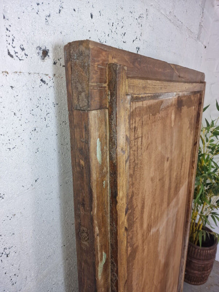 Large Antique Indian Colonial Solid Wooden Window Shutters Wall Garden Mirror