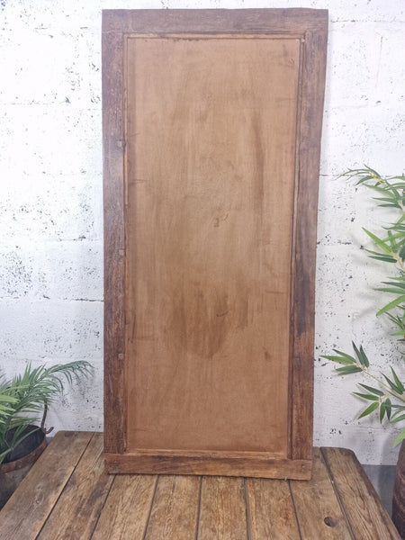 Large Antique Indian Colonial Solid Wooden Window Shutters Wall Garden Mirror