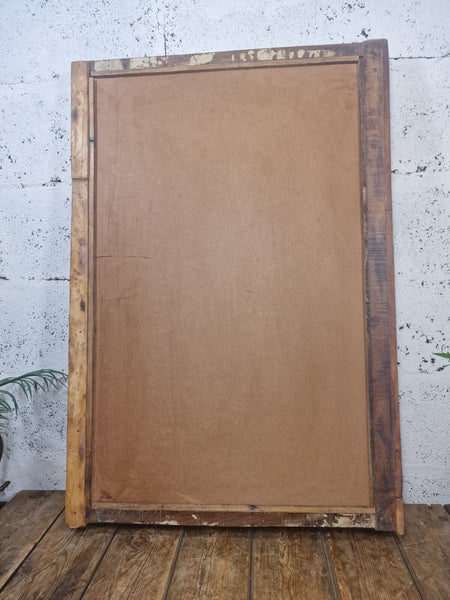 Large Antique Indian Colonial Solid Wooden Window Shutters Wall Garden Mirror