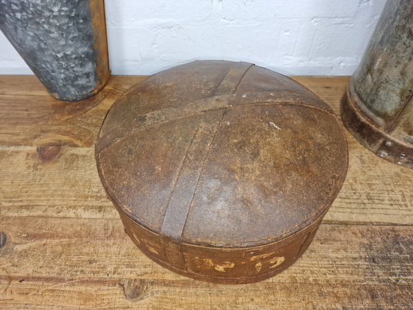 Antique Rustic Hand Forged Riveted Iron Metal Bowl Dish Herb Garden Planter