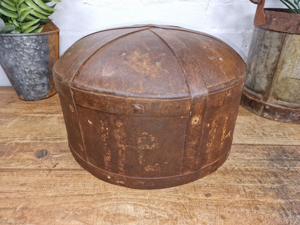 Antique Rustic Hand Forged Riveted Iron Metal Bowl Dish Herb Garden Planter