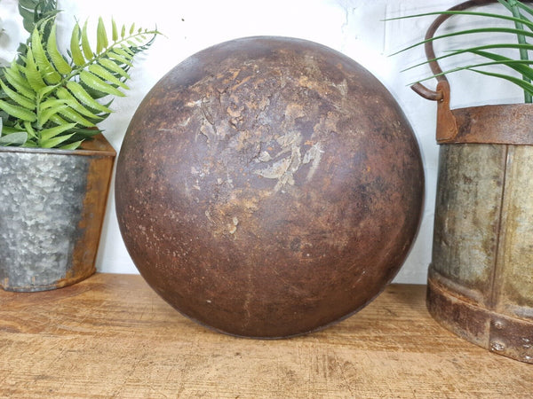 Old Vintage Rustic Original Indian Heavy Iron Metal Lota Water Vessel Pot Vase