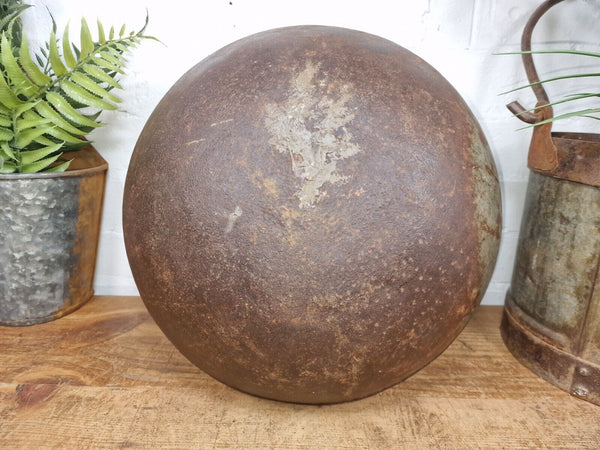 Old Vintage Rustic Original Indian Heavy Iron Metal Lota Water Vessel Pot Vase