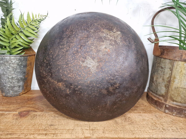 Old Vintage Rustic Original Indian Heavy Iron Metal Lota Water Vessel Pot Vase