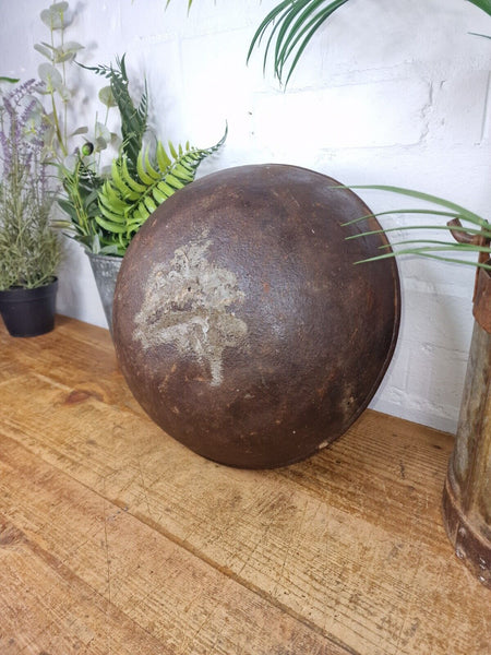 Old Vintage Rustic Original Indian Heavy Iron Metal Lota Water Vessel Pot Vase