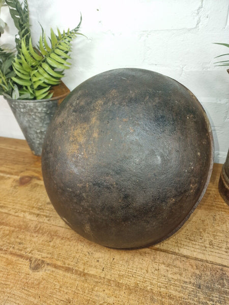 Old Vintage Rustic Original Indian Heavy Iron Metal Matka Water Vessel Pot Vase
