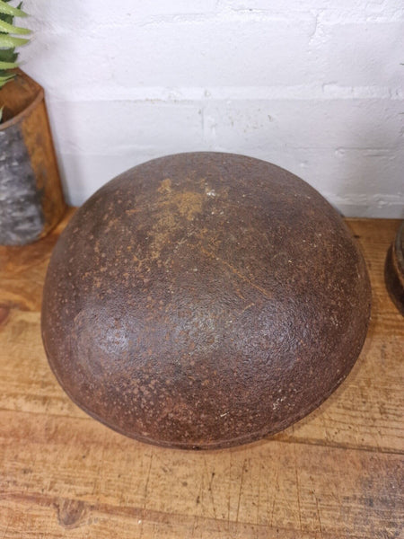 Old Vintage Rustic Original Indian Heavy Iron Metal Matka Water Vessel Pot Vase