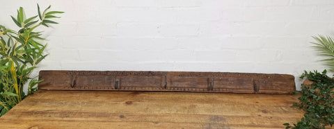 Vintage Reclaimed Indian Hand Carved Architectural Wooden Coat Hat Wall Hooks