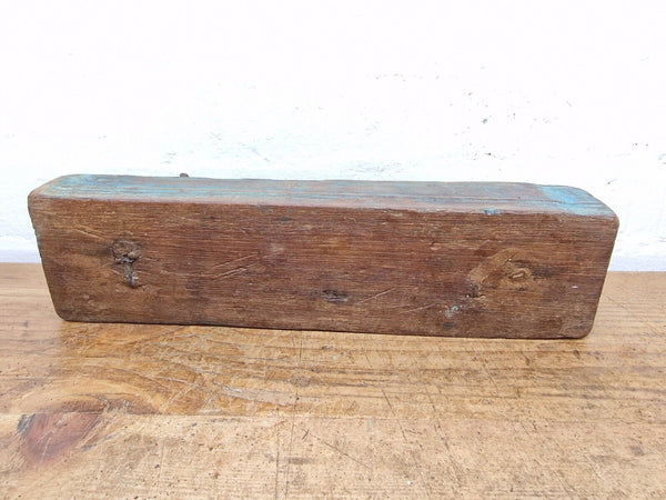 Vintage Reclaimed Indian Hand Carved Architectural Wooden Coat Hat Wall Hooks