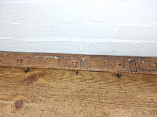 Vintage Reclaimed Indian Hand Carved Architectural Wooden Coat Hat Wall Hooks