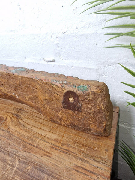 Vintage Reclaimed Indian Hand Carved Architectural Wooden Coat Hat Wall Hooks