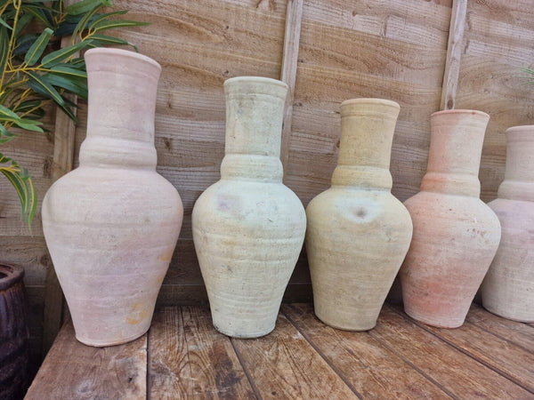 Rustic Hand Made Mediterranean Terracotta Greek Amphora Olive Jar Jug Vase Pot
