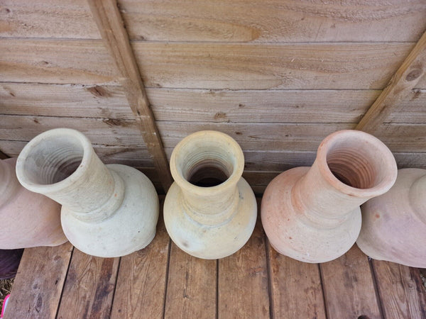 Rustic Hand Made Mediterranean Terracotta Greek Amphora Olive Jar Jug Vase Pot