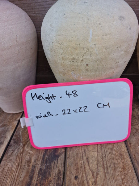 Rustic Hand Made Mediterranean Terracotta Greek Amphora Olive Jar Jug Vase Pot
