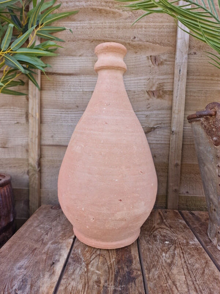 Rustic Hand Made Mediterranean Terracotta Greek Amphora Olive Jar Jug Vase Pot