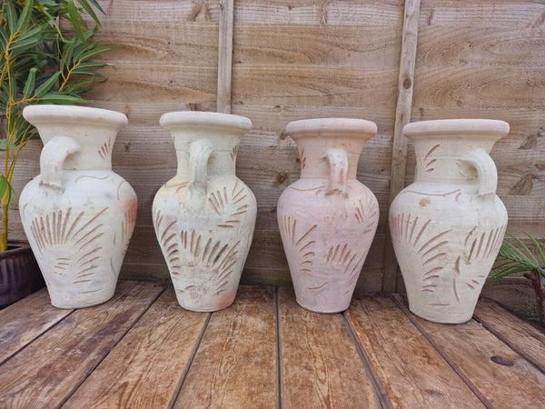 Rustic Mediterranean Greek Style Terracotta Pot Urn Garden Planter Amphora