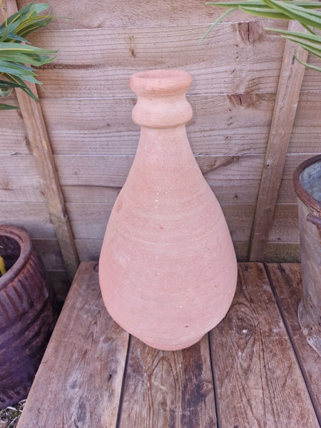 Rustic Hand Made Mediterranean Terracotta Greek Amphora Olive Jar Jug Vase Pot