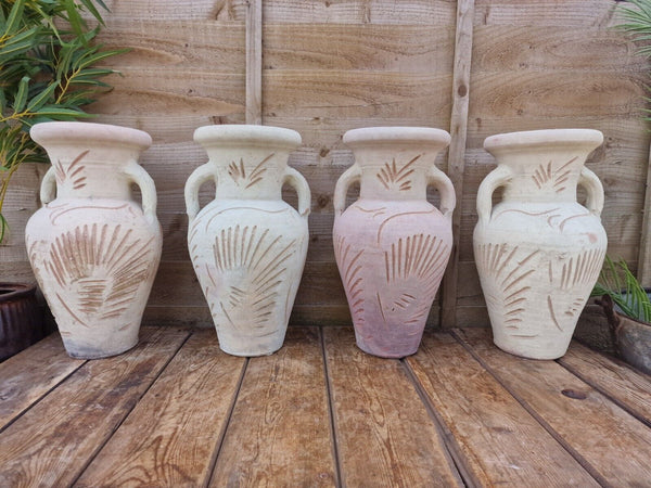 Rustic Mediterranean Greek Style Terracotta Pot Urn Garden Planter Amphora