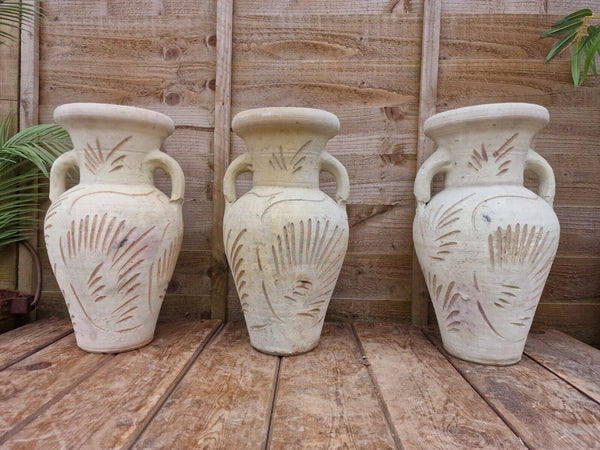 Rustic Mediterranean Greek Style Terracotta Pot Urn Garden Planter Amphora